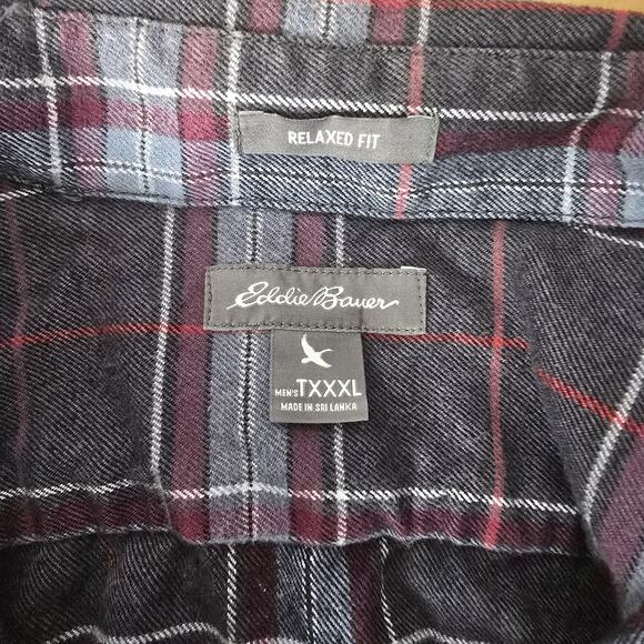Bundle 2 Eddie Bauer Men's Button-Down Long Sleeve Plaid Flannel Size TXXXL Pack - Picture 12 of 15